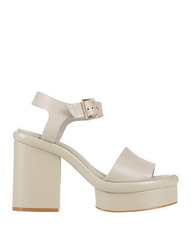 CARRANO Sandals Light grey Leather