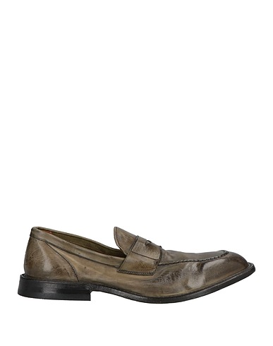GREEN GEORGE Loafers Military green Leather
