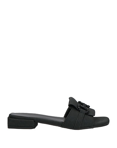 LORENZO MARI Sandals Black Textile fibres