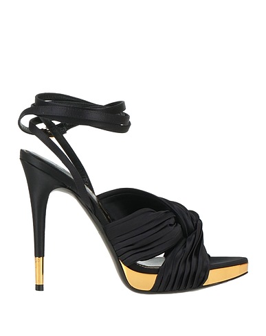 TOM FORD Sandals Black Polyester, Steel