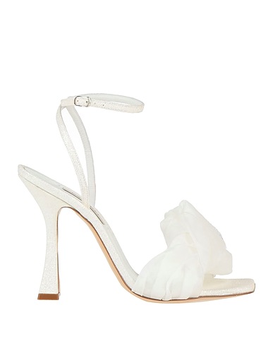 CASADEI Sandals White Textile fibers, Leather