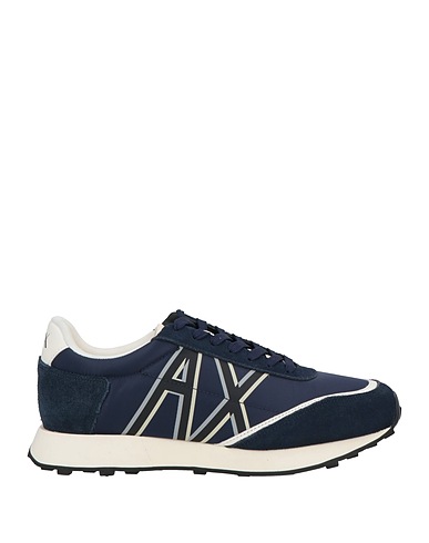 ARMANI EXCHANGE Sneakers BLU NAVY 100% Polyamide, Cow leather, Polyester, Polyurethane