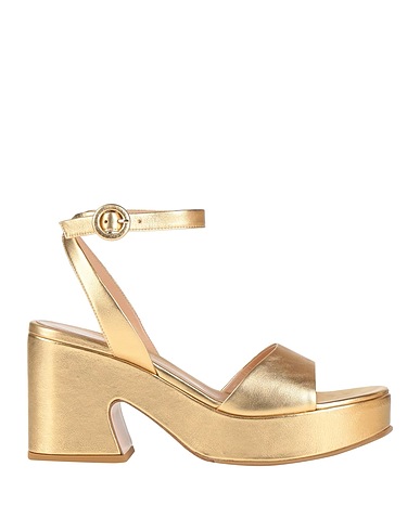GIANVITO ROSSI Sandals Gold Leather