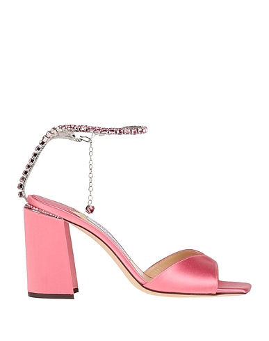 JIMMY CHOO Sandales Rose clair Fibres textiles