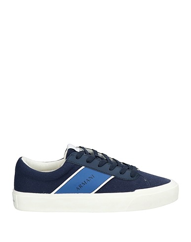 ARMANI EXCHANGE Sneakers Blu notte 100% Cotone, Poliestere, Spalmato poliuretano