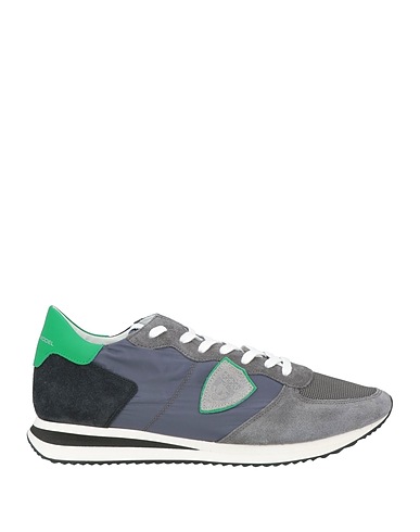 PHILIPPE MODEL Sneakers Lead Leather, Textile fibers