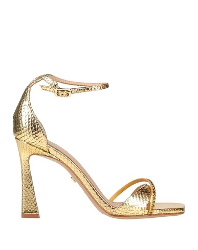 LOLA CRUZ Sandals Gold Leather