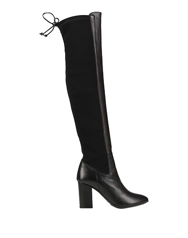 CARMENS Boots Black Leather, Textile fibres