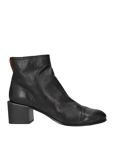 OPEN CLOSED SHOES Ankle boot Black Leather