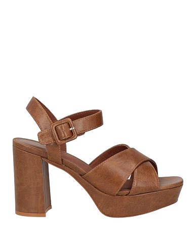 JEFFREY CAMPBELL Sandals Brown Textile fibres
