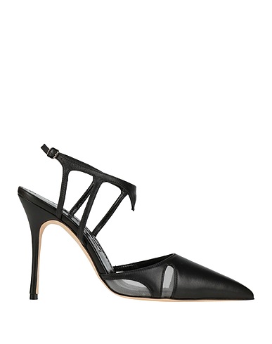 MANOLO BLAHNIK Escarpins Noir Cuir