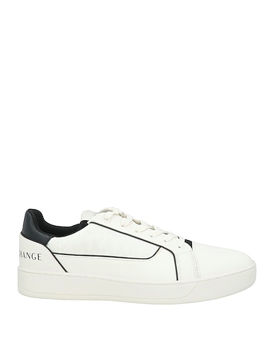 ARMANI EXCHANGE Sneakers White 100% Polyester, Polyurethane