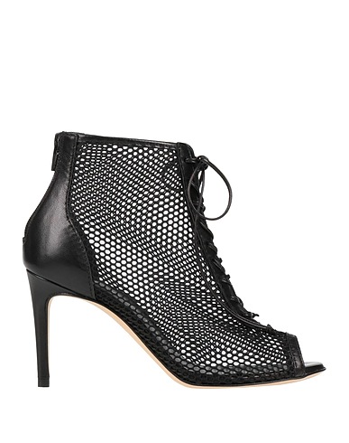 BYBLOS Ankle boot Black Leather, Textile fibres