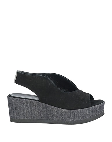 GIANMARCO SORELLI Sandals Black Leather