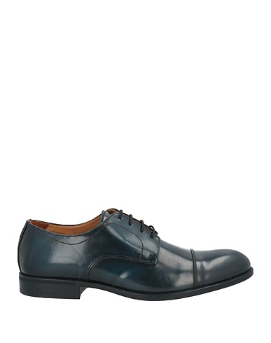 EXTON Laced shoes Blue Leather