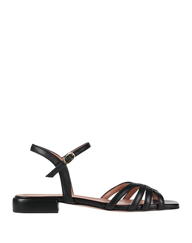 J.A.P. JOSE ANTONIO PEREIRA Sandals Black Leather