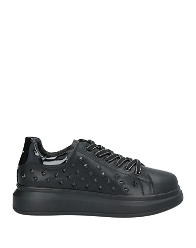 TOSCA BLU Sneakers Black Leather, Textile fibers