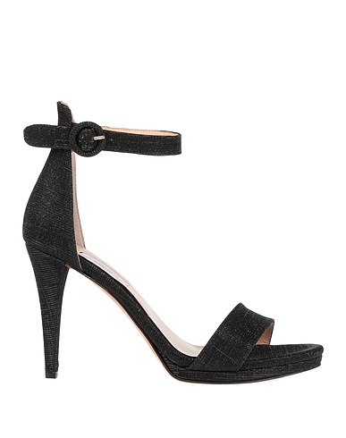 L'AMOUR by ALBANO Sandalen Schwarz Gewebefasern