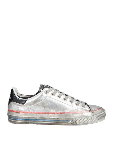 HIDNANDER Sneakers Silver Leather, Textile fibers