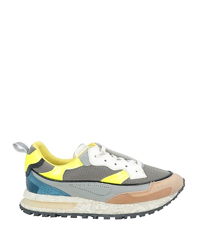 HIDNANDER Sneakers Grey Leather, Textile fibers