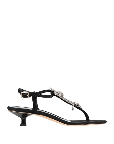 LE CAPRESI Flip flops Black Leather