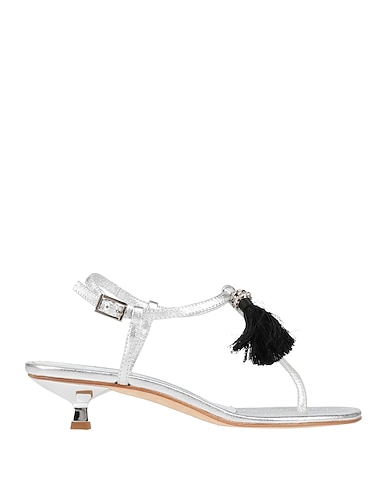 LE CAPRESI Flip flops Silver Leather