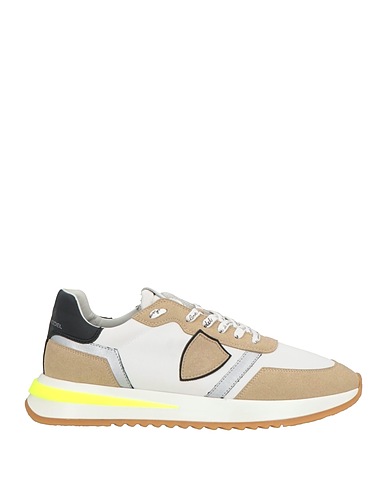 PHILIPPE MODEL Sneakers White Leather, Textile fibers