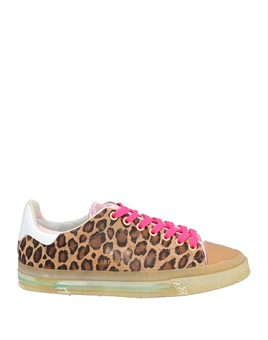 HIDNANDER Sneakers Beige Leather, Textile fibres