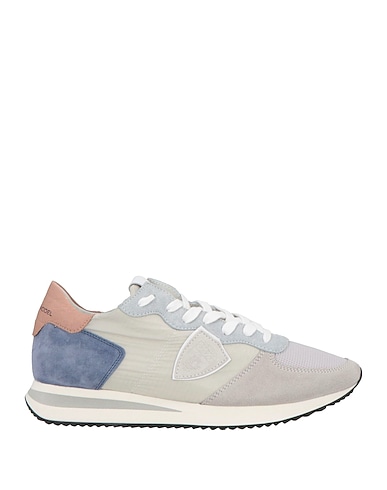 PHILIPPE MODEL Sneakers Light grey Leather, Textile fibres