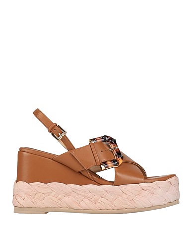 EMANUÉLLE VEE Espadrillas Marrone Pelle