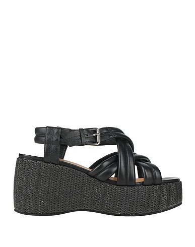 JANET SPORT Sandals Black Leather