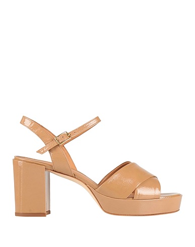 GIANMARCO SORELLI Sandals Camel Leather