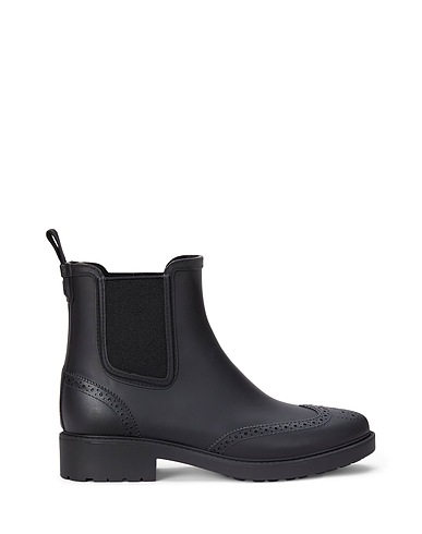 LAUREN RALPH LAUREN Ankle boot PRESLIE RUBBER RAIN BOOT
 Black 75% Rubber, 25% Polyester