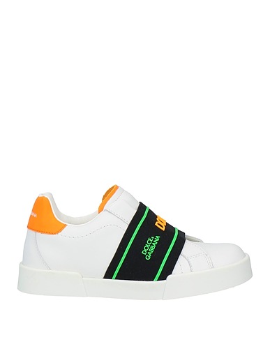 DOLCE&GABBANA Sneakers White 82% Calfskin, 15% Polyamide, 3% Elastane
