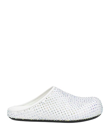 MARNI Mules and clogs White Textile fibres, Leather