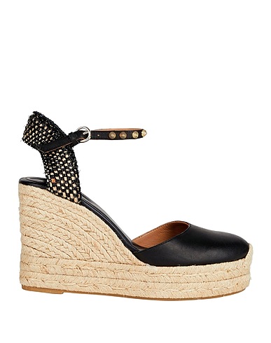 ASH Espadrilles Black Leather, Textile fibres