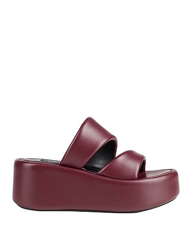 SERGIO ROSSI Sandals Burgundy Leather