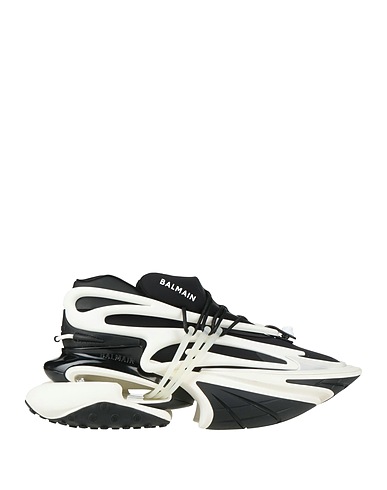 BALMAIN Sneakers Nero 82% Nylon, 14% Elastan, 4% Poliuretano termoplastico, Pelle di vitello