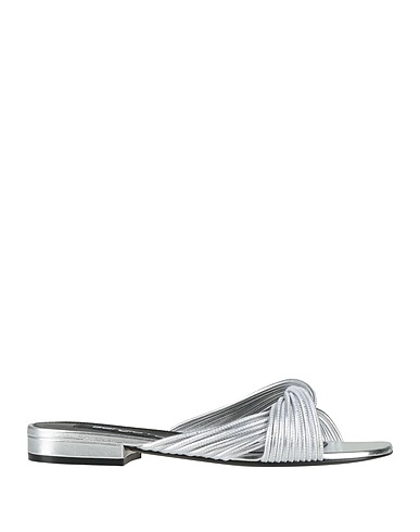 SERGIO ROSSI Sandals Silver Leather