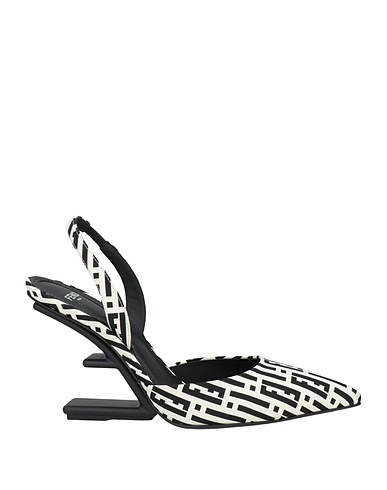 FENDI Pumps Weiß Gewebefasern