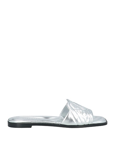MCQUEEN Sandals Silver Leather