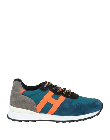 HOGAN Sneakers JUNIOR Deep teal Leather, Textile fibres