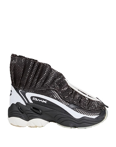 REEBOK Sneakers Black Leather, Textile fibres