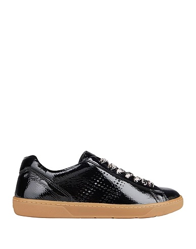 HOGAN Sneakers Black Leather, Textile fibers