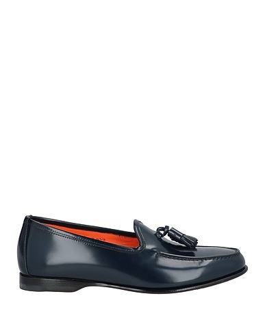 SANTONI Loafers Navy blue Leather