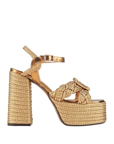 CASTAÑER Sandals Gold Textile fibres