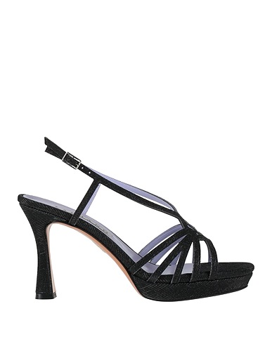 ALBANO Sandalen Schwarz Gewebefasern