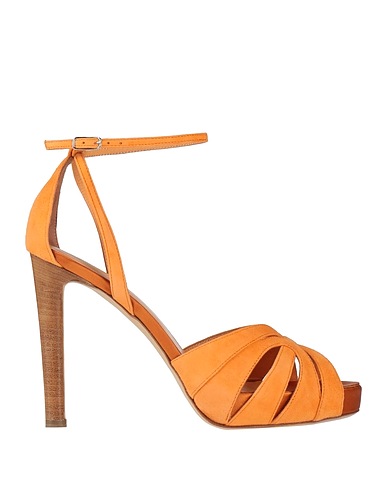 LELLA BALDI Sandals MANDARINO Leather