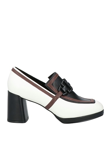 LUCIANO BARACHINI Loafers White Leather
