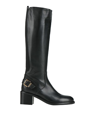 TREND Boots Black Leather, Textile fibers